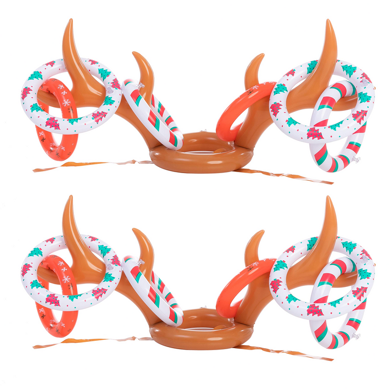 2 Sets Inflatable Reindeer Toss Game