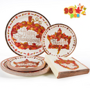 Thanksgiving Disposable Dinnerware Set for 24 guests