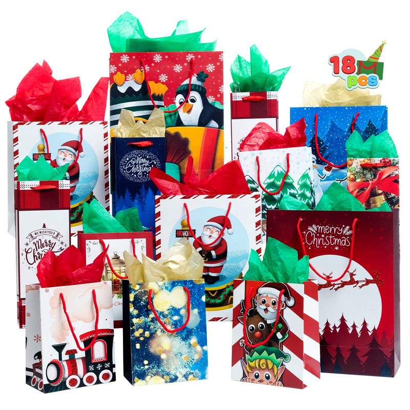Wrapping Gift Bags, 18 Pcs