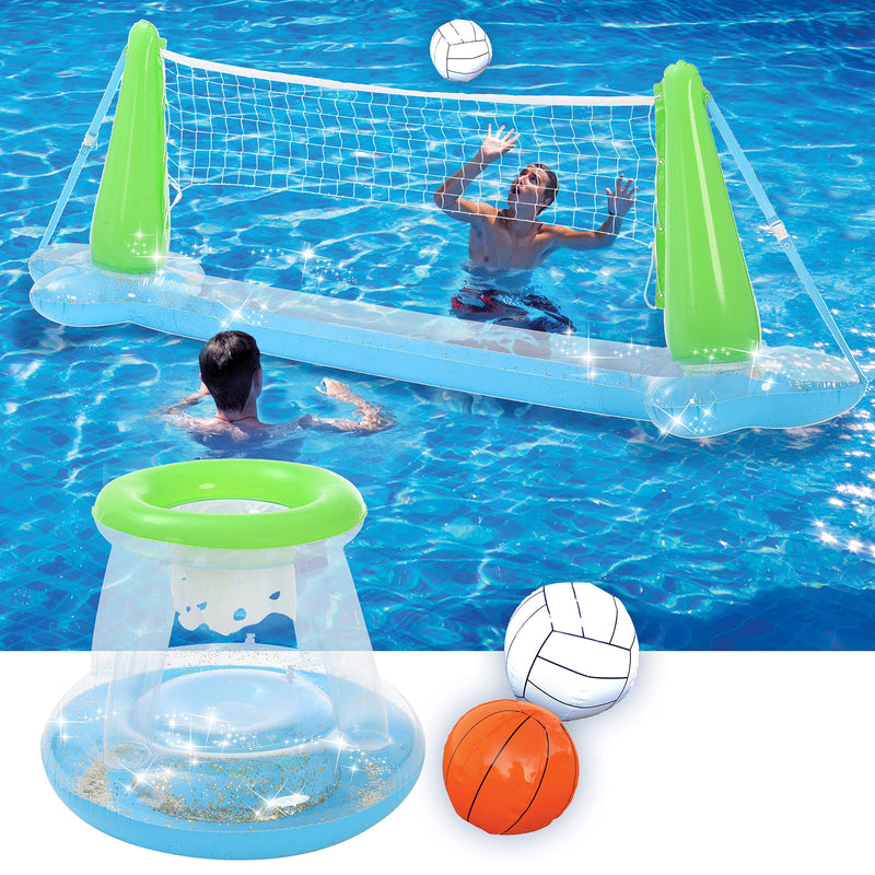 SLOOSH - Inflatable Shinny Glitters Basketball & Volleyball Set