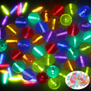50 Pcs Glow Bouncing Balls With 150 Pcs Glow Sticks