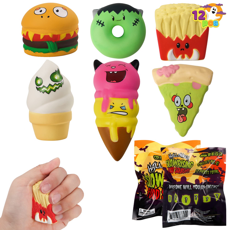 Halloween Slow Rising Food Squishy, 12 Pcs