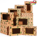 Christmas Foil Cookie Kraft Pattern Gift Box, 24 Pcs
