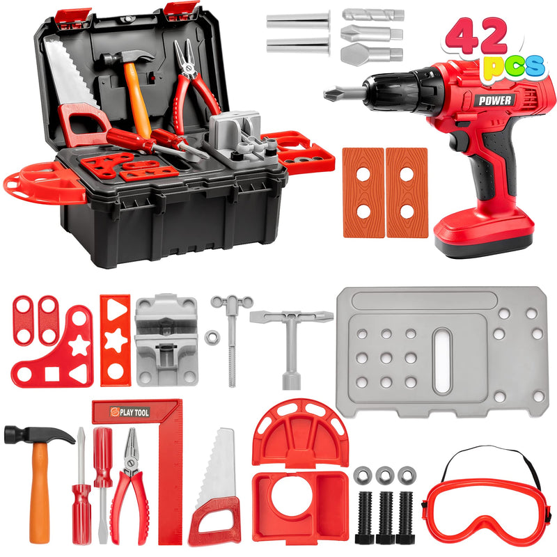Kids Tool Set for Toddlers - Red Tool Box