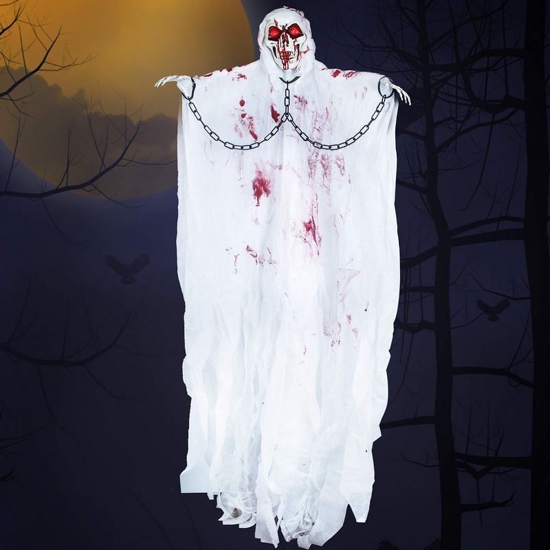 White Halloween Hanging Grim Reaper