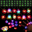 Light Up Plastic Rings And Necklaces And Tattoos, 60 Pcs