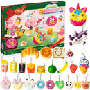 24 Days Advent Calendar - Scented Slow-Rising Squishies, 24 Pcs