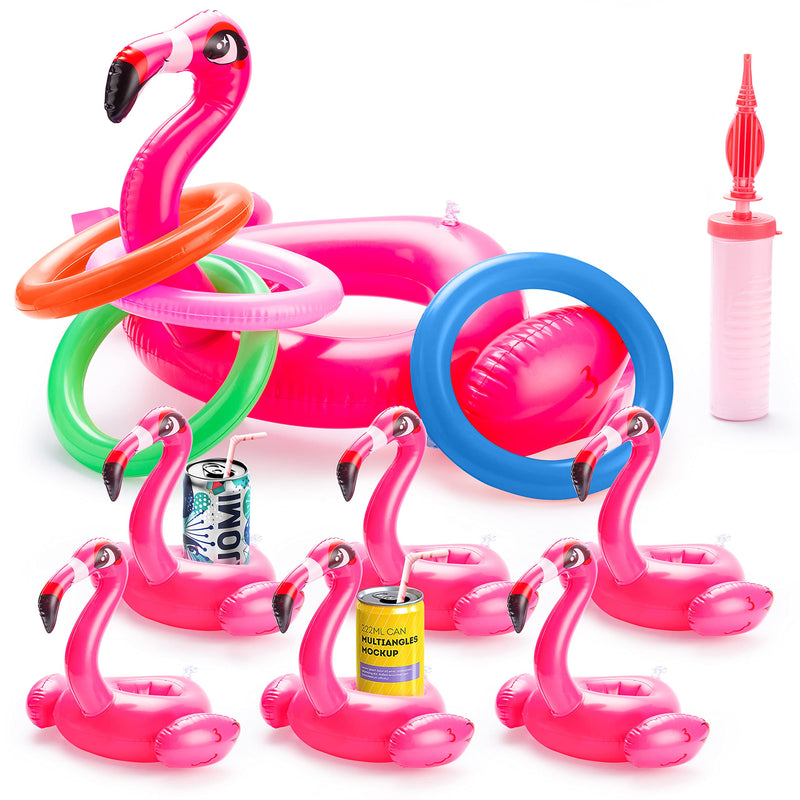 Inflatable Flamingo Ring toss Games with Hand Pump