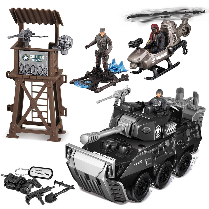 Military Toy Play Set, 9 Pcs