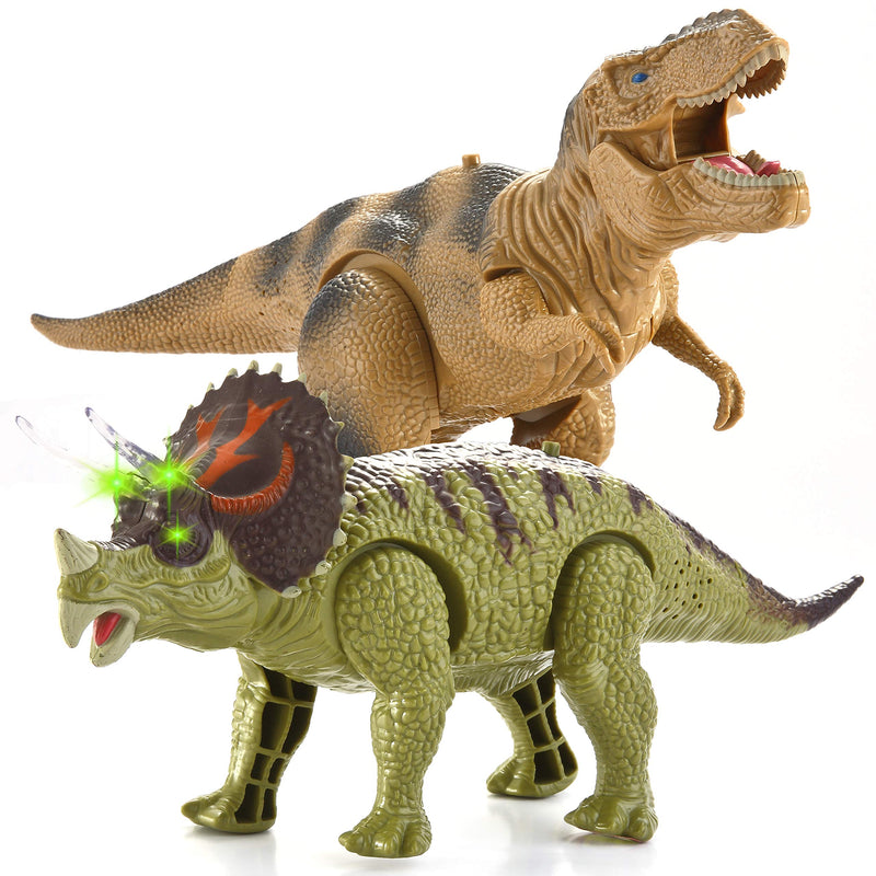 2 in 1 Dinosaurs (T-rex & Triceratops), 2 Pack