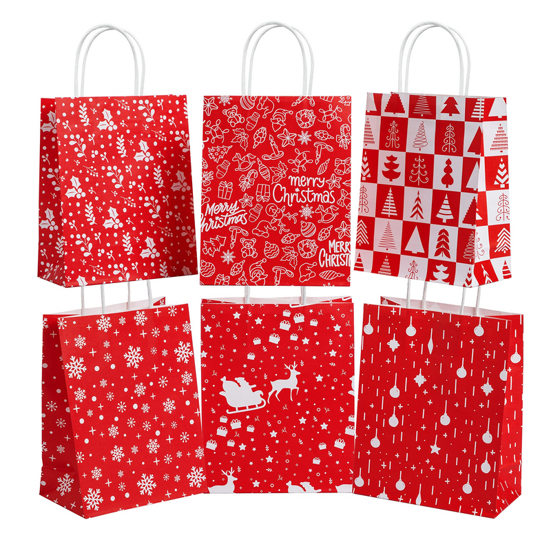 Red Gift Bags, 24 Pcs