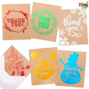 Thank you Kraft Card, 72 Pcs