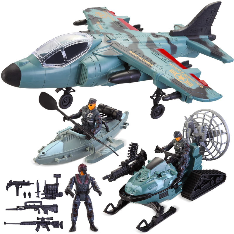 Camouflage Land and Air Military Toy Set
