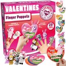 28Pcs Kids Valentines Cards with Animal Finger Puppet Set-Classroom Exchange Gifts