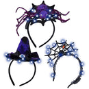 LED Halloween Headbands, 3 Pack