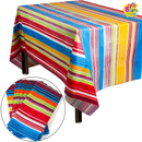 Cinco De Mayo Print Plastic Table Cover, 6 Pcs