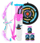 White Bow and Arrow Archery Toy Set with Flashing LED Lights