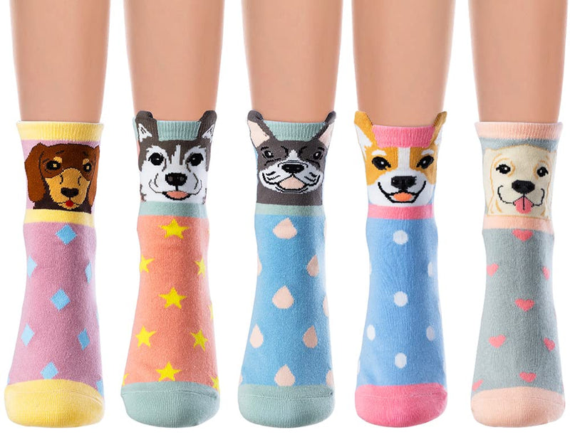Women's Animal Socks, 5 Pairs