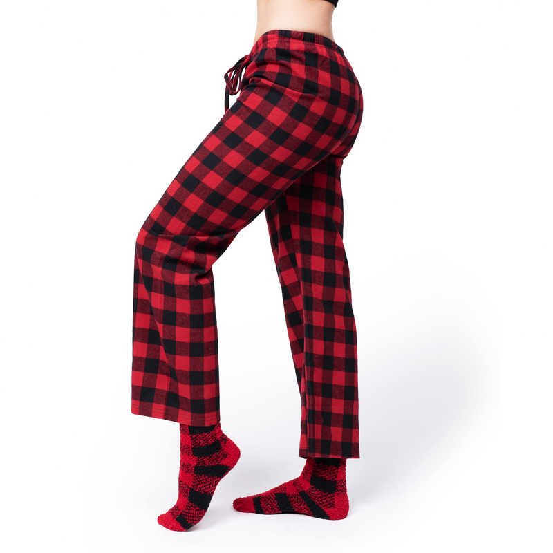 Christmas Black and Red Plaid Pants