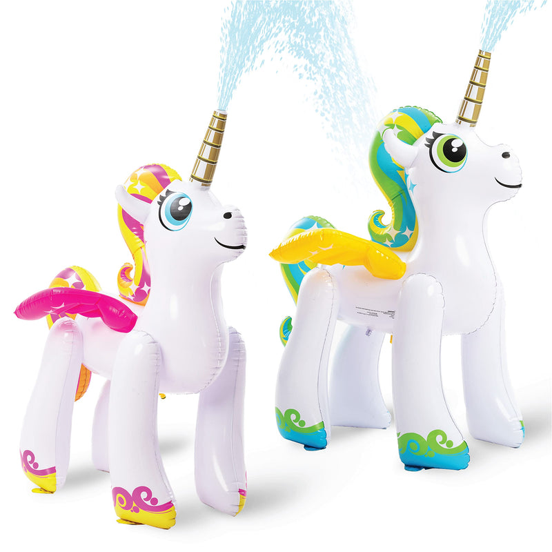 SLOOSH - inflatable ride a unicorn costume Sprinkler, 2 Pack