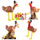 2 Pack Turkey Gobbler Hats For Thanksgiving