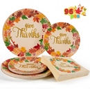 Thanksgiving Paper Plates and Napkins Set for 24 guests