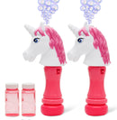 2 Pcs Cute Unicorn Bubble wands with 2 Bottle of 50ML Bubble Solutions