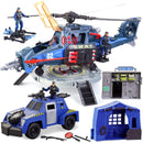 Police Combat Helicopter Toy Set