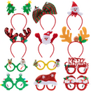12 Piece Christmas Headbands and Glasses Frames Bundle Set