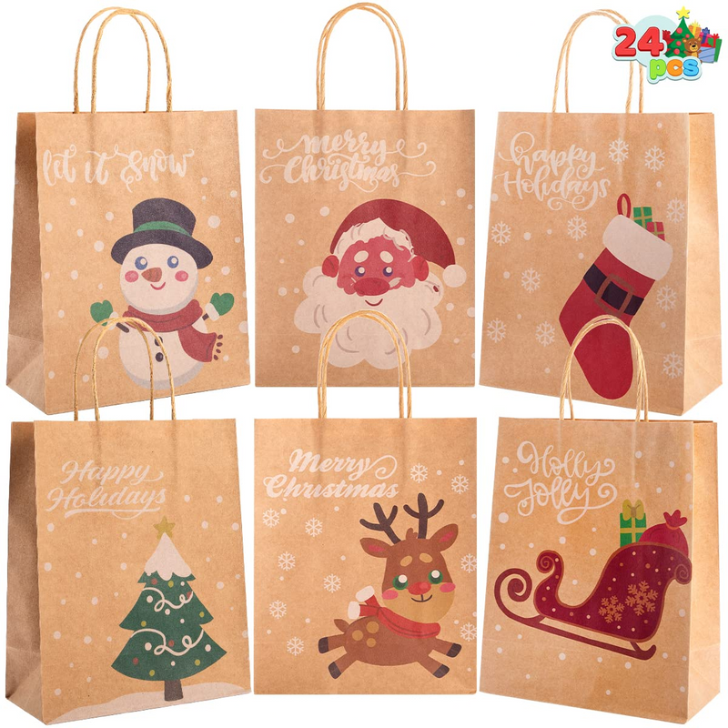 Christmas Character Goodie Bags, 24 Pcs