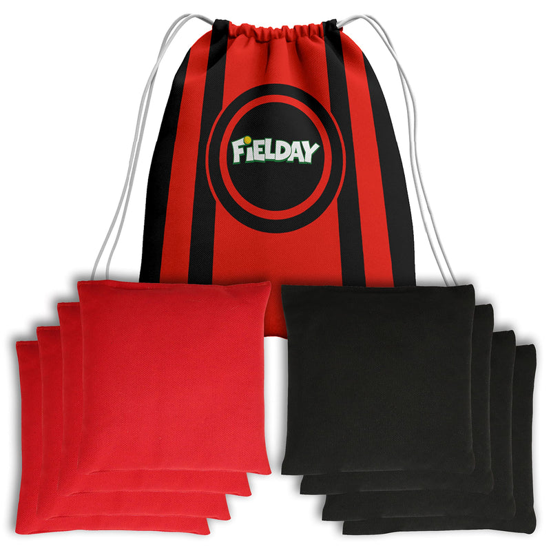 FIELDAY - Red and Black Bean Bag, 8 Pack