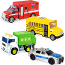 Friction Powered City Play Vehicle Toy Set