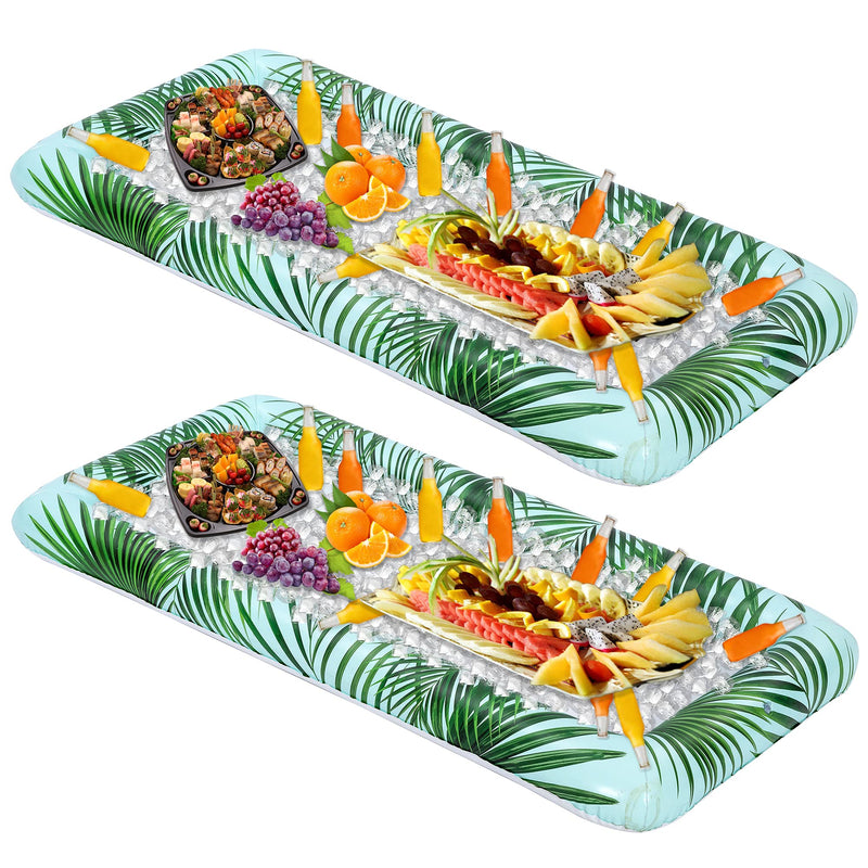SLOOSH - Green Luau Themed Inflatable Serving Bars, 2 Pack