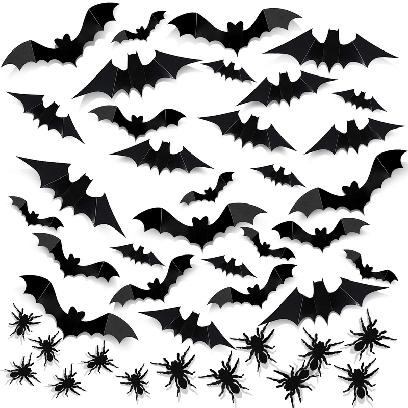 Halloween 3d Wall Bat And Wall Spider Stickers