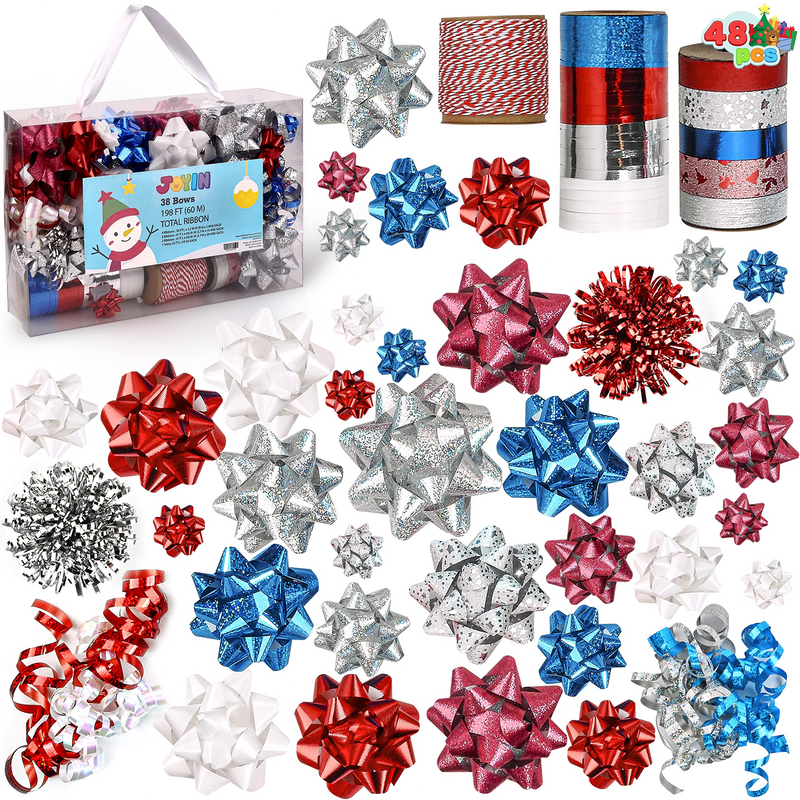 Gift Wrap String and Bows, 48 Packs