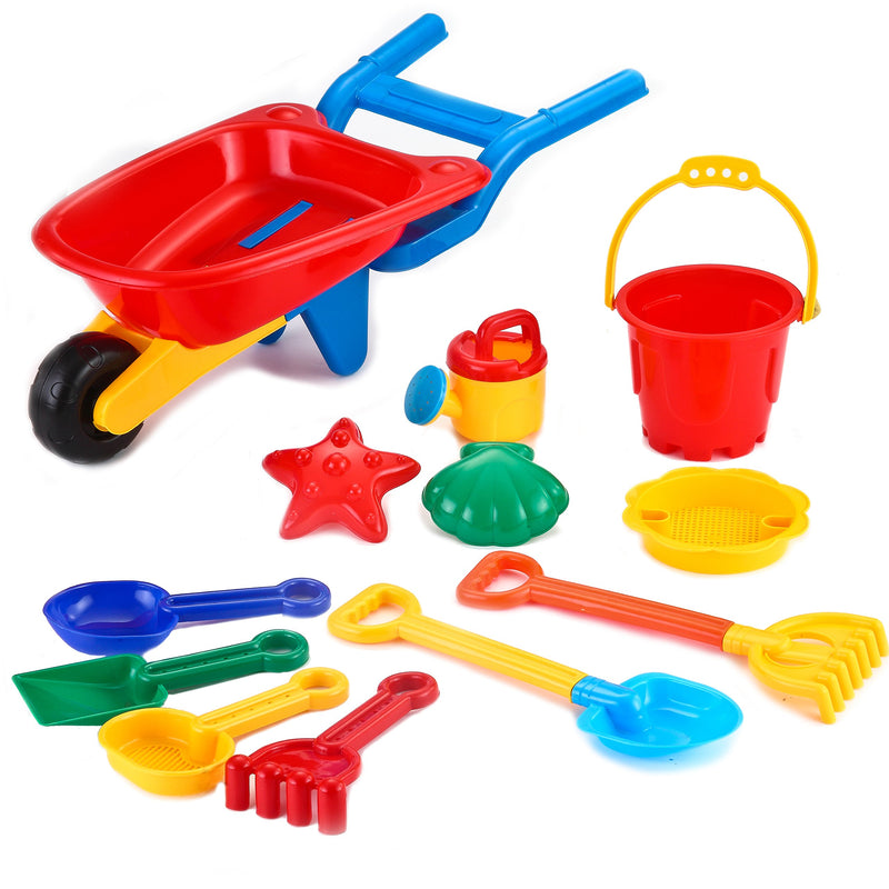 Beach Toy with Trolley Cart, 12 Pcs
