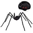 60" Realistic Hairy Halloween Spider With Red Led Eyes