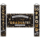 Large Fabric Banner + Hanging Banner (Black), 3 pcs