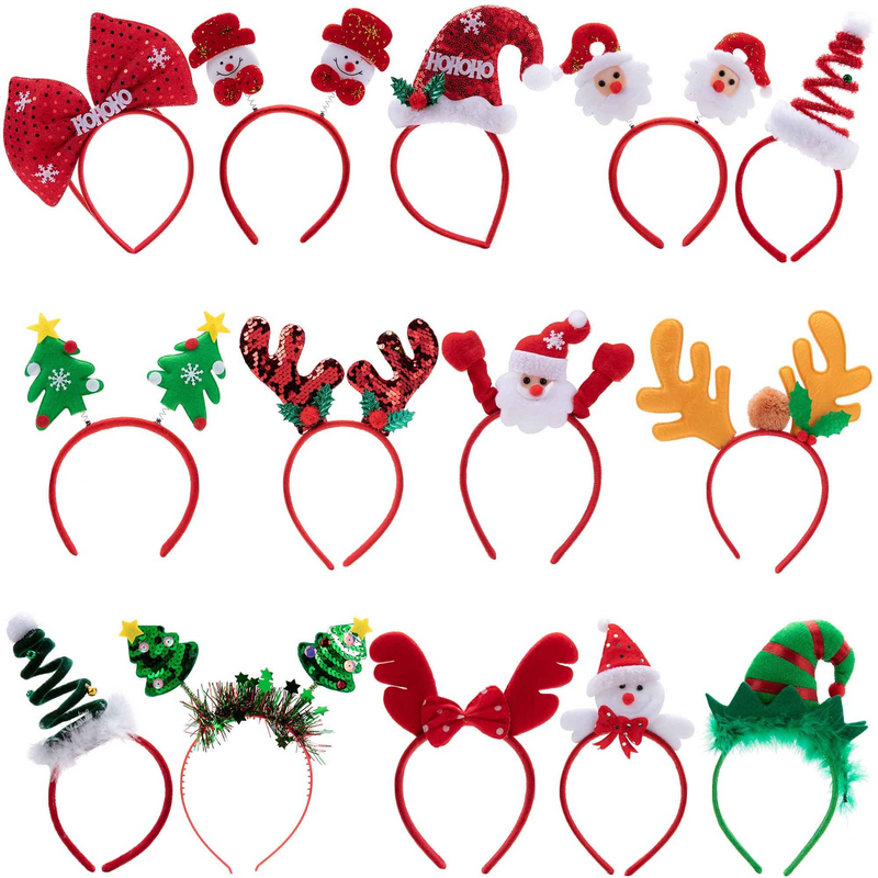 14 Christmas Headbands with Different Designs