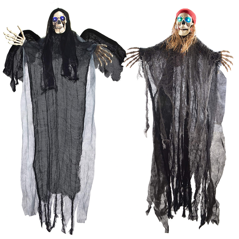 Flying Grim Reaper And Skeleton Pirate Decorations