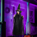 Life Size Hanging Animated Witch With Led Eyes