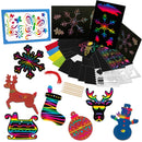 72 Piece Christmas Scratch Paper and Crafts Kit