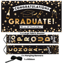 Large Fabric Banner + Hanging Banner (Black), 3 pcs