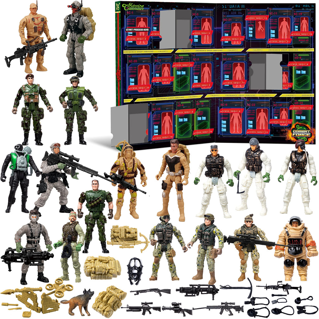 Military Army Men 24 Days Advent Calendar JOYIN