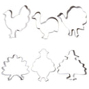 Thanksgiving Turkey Cookie Cutter Set, 6 pcs