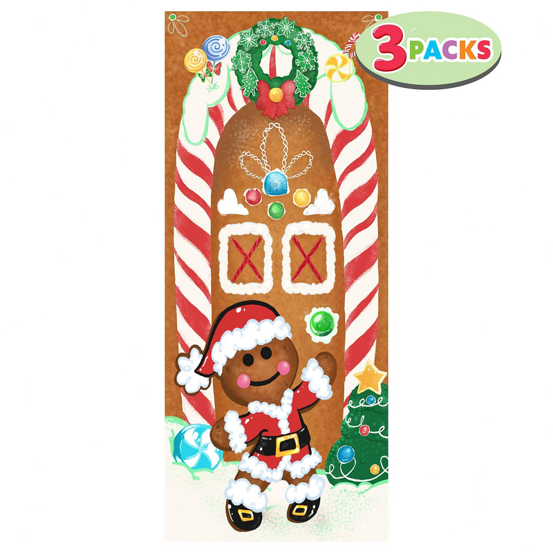 3 Packs Christmas Ginger Bread Door Cover