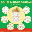 24Pcs Christmas Foil Gold Gift Bags