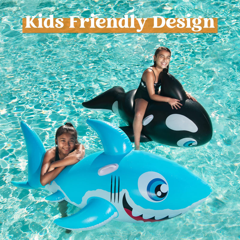 SLOOSH - Inflatable Whale & Shark Pool Float