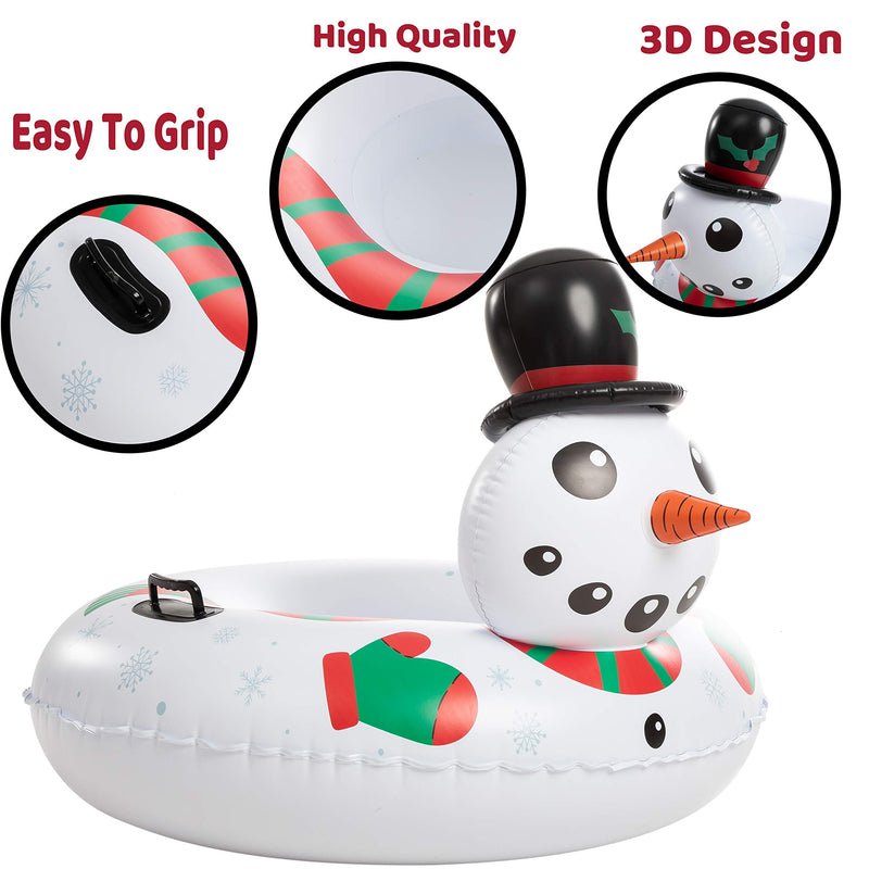47" Inflatable Snowman Snow Tube