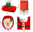 5 Pieces Santa  Toilet Cover